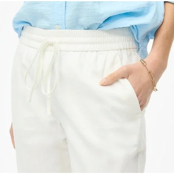 J.Crew Linen-cotton blend drawstring pant - Picture 3 of 6